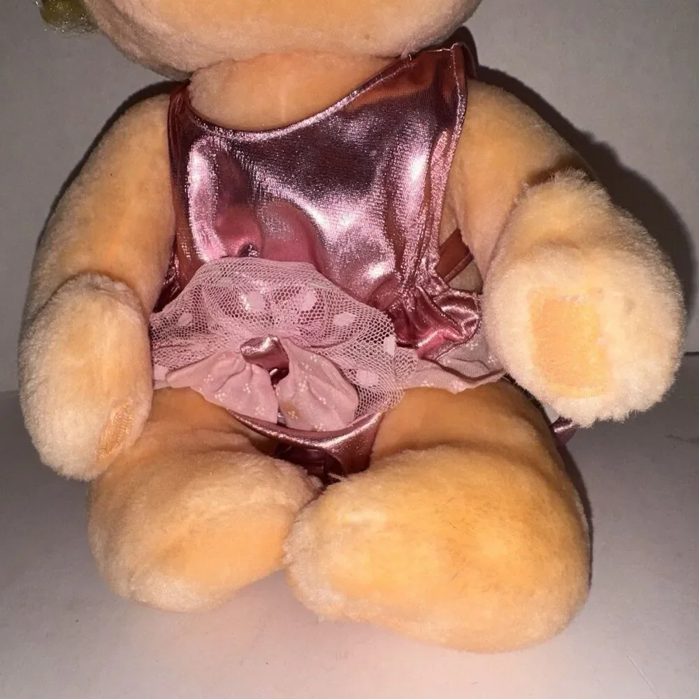 VTG 1985 Kenner Hugga Bunch Precious Hugs Hallmark 18” Blonde Plush Doll Pink
